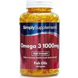 Fatty Acids Simply Supplements Premium Quality Omega 3 1000mg Grade