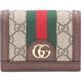 Gucci Ophidia GG Card Case Wallet - Brown