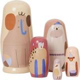 Ferm Living Fashion Doll Accessories Toy Figures Ferm Living Critter Nesting Dolls