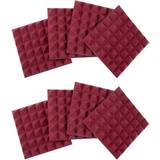 Gator Drum Heads Gator 8-pack of Burgundy 12-inch x 12-inch Acoustic Pyramid Panel