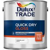 Dulux gloss paint white 2.5l Dulux Trade Quick Dry Gloss Wood Paint Pure Brilliant White 2.5L