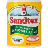 Sandtex masonry paint Sandtex Ultra Smooth Concrete Paint Pure Brilliant White 5L
