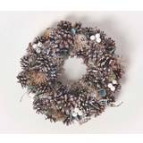 Homescapes Frosted Pinecone Christmas Wreath Decoration