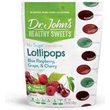 John's Healthy Sweets, Lollipops, + Fiber & Vitamin C, Blue Raspberry, Cherry, Sugar Free, 3.7