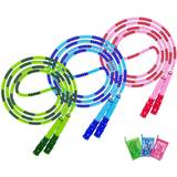 Fitness Jumping Rope on sale Jump Rope, Adjustable Length Tangle-Free Segmented Soft Beaded Skipping Rope, Fitness Jump Rope for Kids, Man, and Women Weight Loss 9.2 Feet(3-Pack)