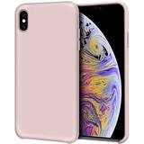 Beige Mobile Phone Cases TUDIA Slim Protective Soft Silicone Case Designed for iPhone Xs (2018) iPhone X (2017) (Pink Sand)