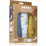 Beaba Baby Nests & Blankets Beaba Cotton Muslin Cloths swaddle wrap Dog 3 pc