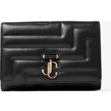 Detachable Shoulder Strap Clutches Jimmy Choo Avenue Clutch Bag - Black/Light Gold