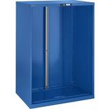 LISTA Empty drawer cupboard housing, external WxD 1023 x 725 mm, height 1450 mm, gentian blue