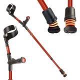 Health Care Meters Flexyfoot Comfort Grip Double Adjustable Crutch Red Right