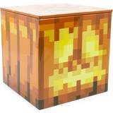 Orange Small Storage Kid's Room Minecraft Jack O'Lantern 4-Inch Tin Storage Box Cube Organizer Lid