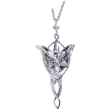 Noble Collection Lord of the Rings Arwen Evenstar Pendant Necklace - Silver/Transparent