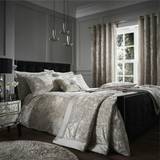 Bed Linen Catherine Lansfield Natural Crushed Duvet Cover Grey, Brown