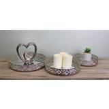 Candle Holders Set Of 3 Metal Mirrored Candle Holder