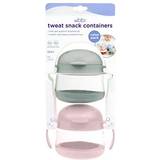 Ubbi Baby Food Containers & Milk Powder Dispensers Ubbi Tweat 2-Pack Snack Container In Sage/pink pink 2 Pack