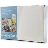 Strathmore Blank Greeting Cards with Envelopes fluorescent white with same deckle pack of 50