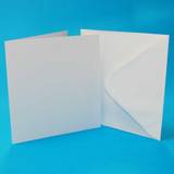 Craft Sportsware UK 8inx 8in Card Blanks & Envelopes White 300gsm 25 pack
