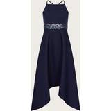Blue - Party dresses Monsoon Kid's Eloise Velvet Satin Pleated Dress