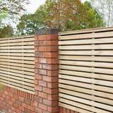Fences Forest Garden Double Slatted Fence Panel 1800
