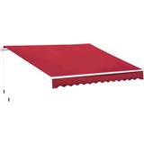 Red Parasols & Accessories OutSunny 4x2.5M Manual Awning Window Door