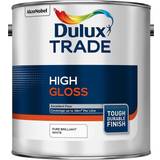 Dulux gloss paint white 2.5l Dulux Trade High Gloss Wood Paint Pure Brilliant White 2.5L