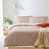 Duvet Covers The Linen Yard Striped Duvet Cover Red, Brown