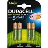 AAA (LR03) - Batteries - Rechargeable Standard Batteries Batteries & Chargers Duracell StayCharged Rechargeable AAA 800mAh 4-pack