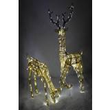 Gold Decorative Items Monster Shop - Light Up Reindeer Gold Stag Doe Figurine