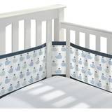 Blue Bumpers Kid's Room BreathableBaby Mesh Crib Liner In Little Whale/navy