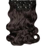Lullabellz Super Thick Natural Wavy Clip In Hair Extensions 22 inch 5-pack Dark Brown