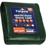 TARPCO SAFETY Waterproof UV Resistant Rip and Tear Proof Heavy Duty Green Polyethylene 10 Mil Tarp 20 ft. x 20 ft