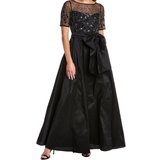 Dresses on sale Adrianna Papell Hand-Beaded And Taffeta Illusion Long Ball Gown