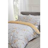 Yellow Bed Linen Blossoms Print Duvet Cover Yellow, Grey