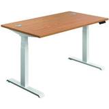 Jemini SitStand Desk with Cable Ports 1400x800x630-1290mm Nova