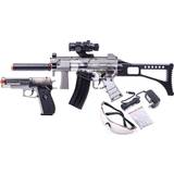 Airsoft Guns Game Face Ghost Affliction Full-Auto Airsoft BB Rifle & Spring-Powered Pistol Kit with Safety Glasses 6mm