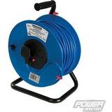 Cable Reels on sale Silverline Cable Reel Freestanding 13A 230V 2-Gang 50m