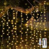 Remote Control String Lights Curtain String Light 200 Lamps