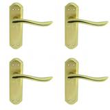 Window Hardware & Fittings Loops PAIR Curved Lever on Sculpted Latch Backplate