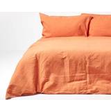 Orange Duvet Covers Homescapes Luxury Soft Plain Linen Duvet Cover Orange