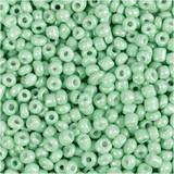 Lights Beads Creativ Company Rocaille Seed Beads, D 3 mm, size 8/0 hole size 0,6-1,0 mm, light green, 25 g/ 1 pack