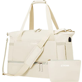 Detachable Shoulder Strap Weekend Bags Etronik Weekender Overnight Bag - Beige