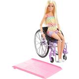 Barbie - Fashion Doll Accessories Dolls & Doll Houses Barbie Doll with Wheelchair & Ramp Blonde Fashionistas