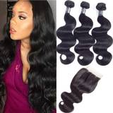 Black Hair Wefts Amella 8A Brazilian Body Wave Virgin Hair Bundles Natural Black 3-pack