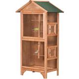 Pawhut Aviary Outdoor Bird Cage for Finch Canary w/ Tray