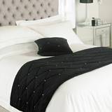 Black Bedspreads Riva Home 70 Paoletti New Diamante Runner Bedspread Black
