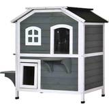 Pawhut 2-story Cat House Outdoor