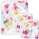 Honest The Company 3-Piece Rose Blossom Hooded Towel And Washcloth Set White/multi White 3