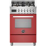 Dual fuel cooker 60cm single oven Bertazzoni Series PRO64L1EROT Red