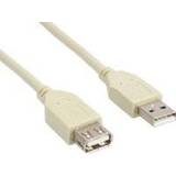 Beige - USB Cable Cables InLine 34605X USB 2.0 A, 5