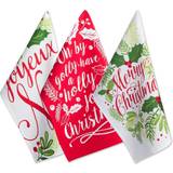 Design Imports DII Holly Printed Kitchen Towel Green, Red